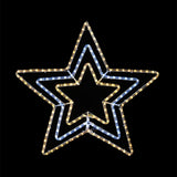 3-in-1 Starry LED Ropelight - Warm, Cool, and Multicolor Flashing Options - Front View