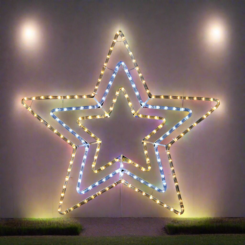 3-in-1 Starry LED Ropelight - Warm, Cool, and Multicolor Flashing Options