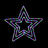 3-in-1 Starry LED Ropelight - Warm, Cool, and Multicolor Flashing Options - Top-Down View
