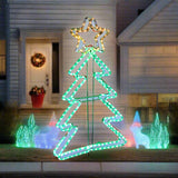 Twinkling 3D LED Ropelight Christmas Tree Lights - Front View