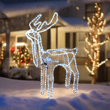 Small Moving Cool White LED Ropelight Reindeer for Outdoor Decoration - Two Styles Available - Side View