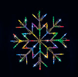 Illuminating LED Snowflake Light - Choose from Cool White or Multicolor Options - Front View