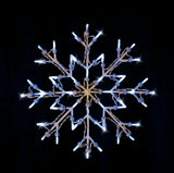 Illuminating LED Snowflake Light - Choose from Cool White or Multicolor Options - Top-Down View