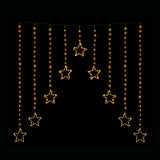 LED Wire Star Curtain Gold Lights