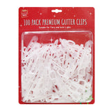 Ultimate Holiday Gutter Light Clip Collection - 100 Sturdy Fasteners - Front View