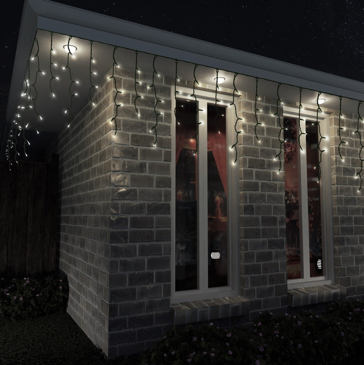 Solar 400 LED Icicle Lights - Enchanting Holiday Illumination in 3 Colors