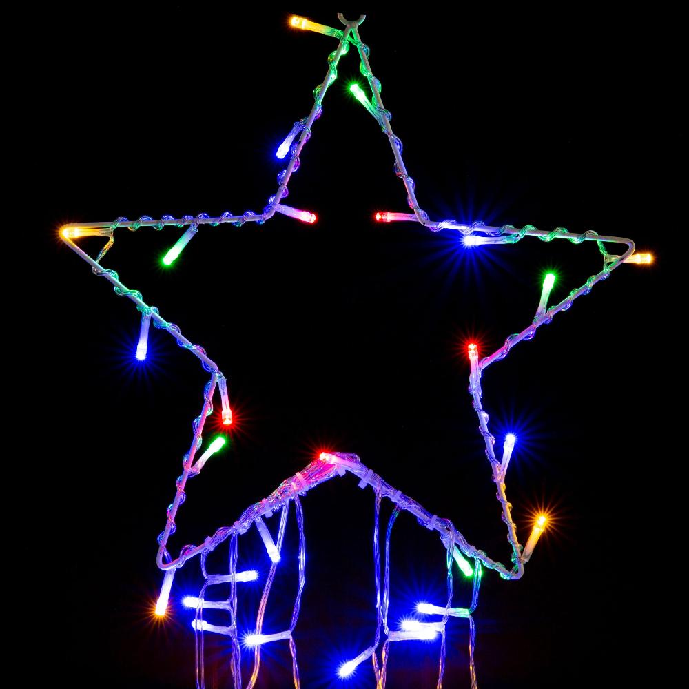 Enchanting Multi-Color LED Star Cascade Garden Lights - 3.5m Length