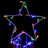 Enchanting Multi-Color LED Star Cascade Garden Lights - 3.5m Length - Side View