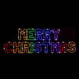Vibrant Rainbow LED Christmas Rope Light Banner - 270cm Festive Decor