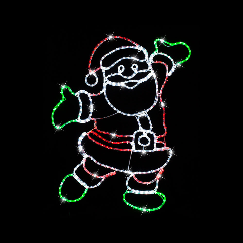 Enchanting Twinkling LED Santa Ropelight Decoration - 1 Meter Tall