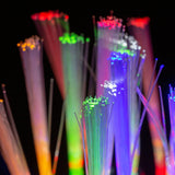 Colorful Solar-Powered Fiber Optic Garden Path Lights - 20 Pack - Side View