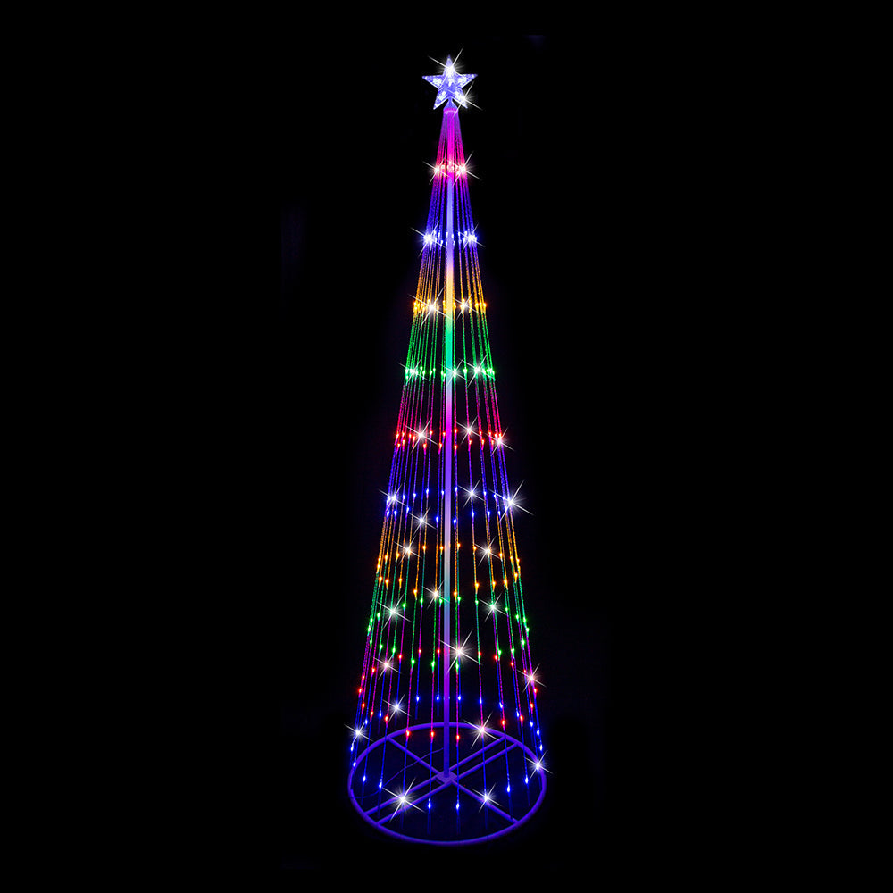 Illuminated 2.4m Multicolor LED Digital Christmas Tree Strands
