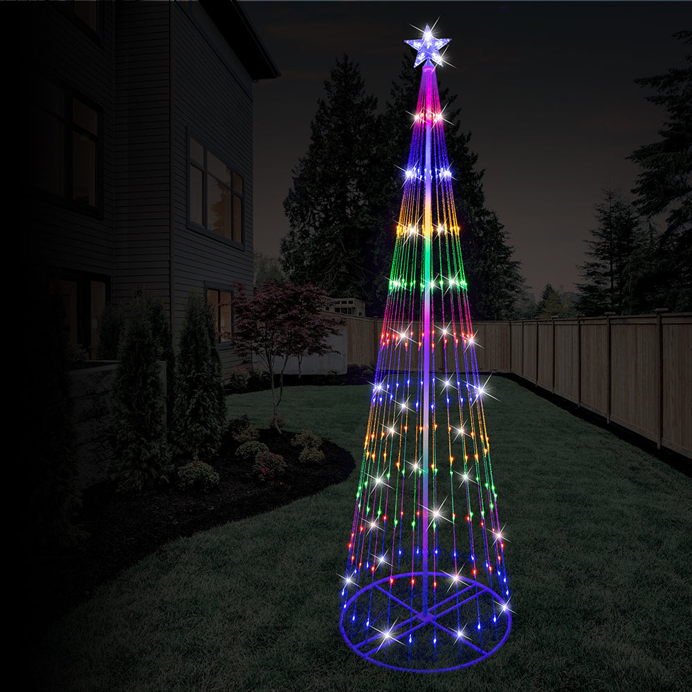 Illuminated 2.4m Multicolor LED Digital Christmas Tree Strands