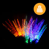 Solar Icicle Strand 30 Pack – Available in 2 Colors - Multicolor - 45-Degree Angle