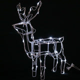 Solar-Powered 3D LED Reindeer Holiday Decoration - 60 cm - Side View