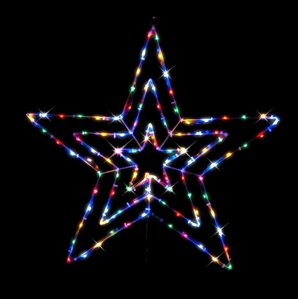 Solar LED 3D Star Tubelight with Dynamic Flashing Effects