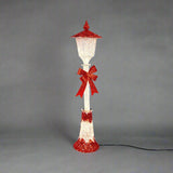 Twinkling LED Glitter Street Lamp 120cm - Available in Silver and Red