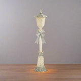 Twinkling LED Glitter Street Lamp 120cm - Available in Silver and Red - Top-Down View