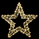 Glowing 3D Golden Star with 660 Warm White LEDs - 50cm Holiday Decoration