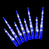 24-Count LED Icicle Tube Lights - Choose Between Cool White or Blue - Front View