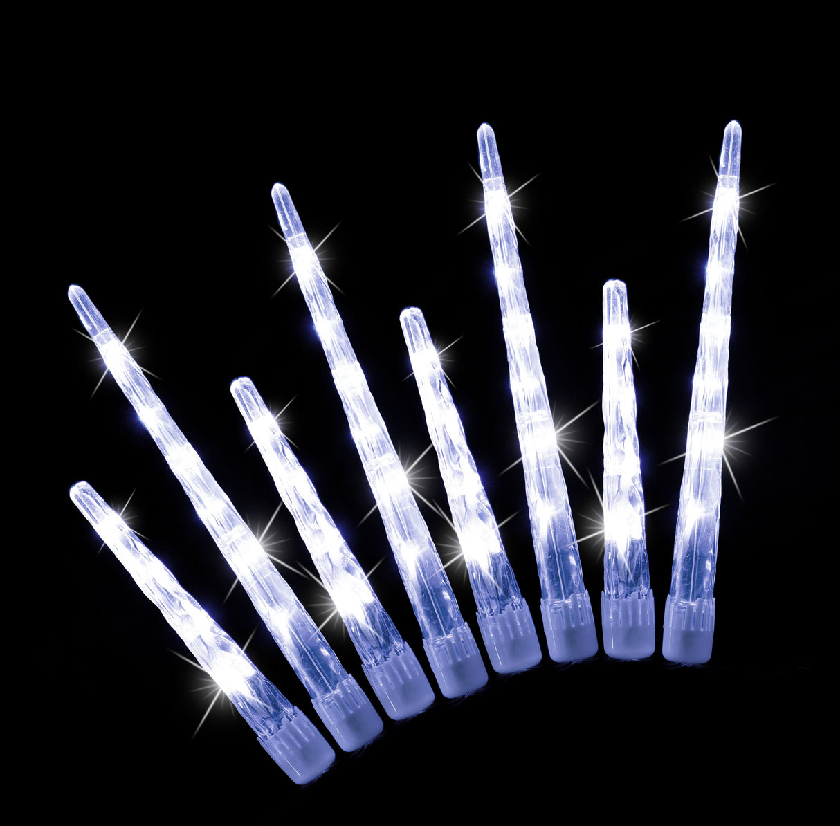 24-Count LED Icicle Tube Lights - Choose Between Cool White or Blue