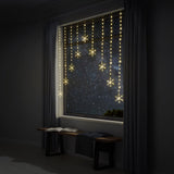 Cool White LED Snowflake Fairy Curtain Lights for Elegant Holiday Decor - Side View