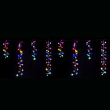 Illuminated LED Dancing Icicle Lights - 9m Length with Warm White Option - Side View