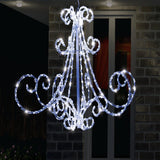 Illuminating LED Acrylic Chandelier - Select from White or Multicolor Options - Side View