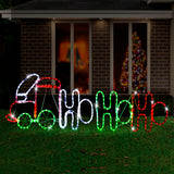 Twinkling LED HoHoHo Train Ropelight Decoration