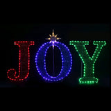 LED Mesh Tinsel Joy with Stand Twinkle - Front View