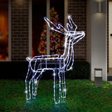 Illuminated Twinkling Reindeer Display – 110cm, Available in Two Vibrant Colors - Top-Down View