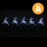 Solar Reindeer Path Lights – 5 Pack, 37cm available in 2 Colors - Multicolor