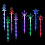 Colorful Remote-Control LED Star Pathway Lights - Set of 4
