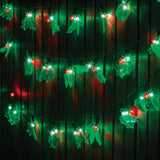 40 Pack of 120 LED Holly String Lights for Festive Decor