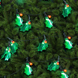 40 Pack of 120 LED Holly String Lights for Festive Decor