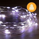 200 LED Solar & USB Powered Fairy Lights - 19.9m Length, Choose from Warm White, Cool White, or Multicolor