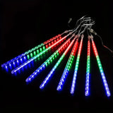 Solar Hanging Meteor LED Tubes – 8 Pack, 30cm - Multicolor - Front View