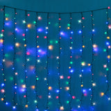 200 LED Battery-Powered Fairy Curtain Lights – 140 x 140cm, Available in 3 Elegant Colors - Warm White