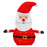 Illuminated 70cm Collapsible Tinsel Santa Decoration