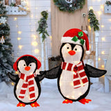 Elegant 3D LED Tinsel Holiday Décor – Set of 2 - Front View