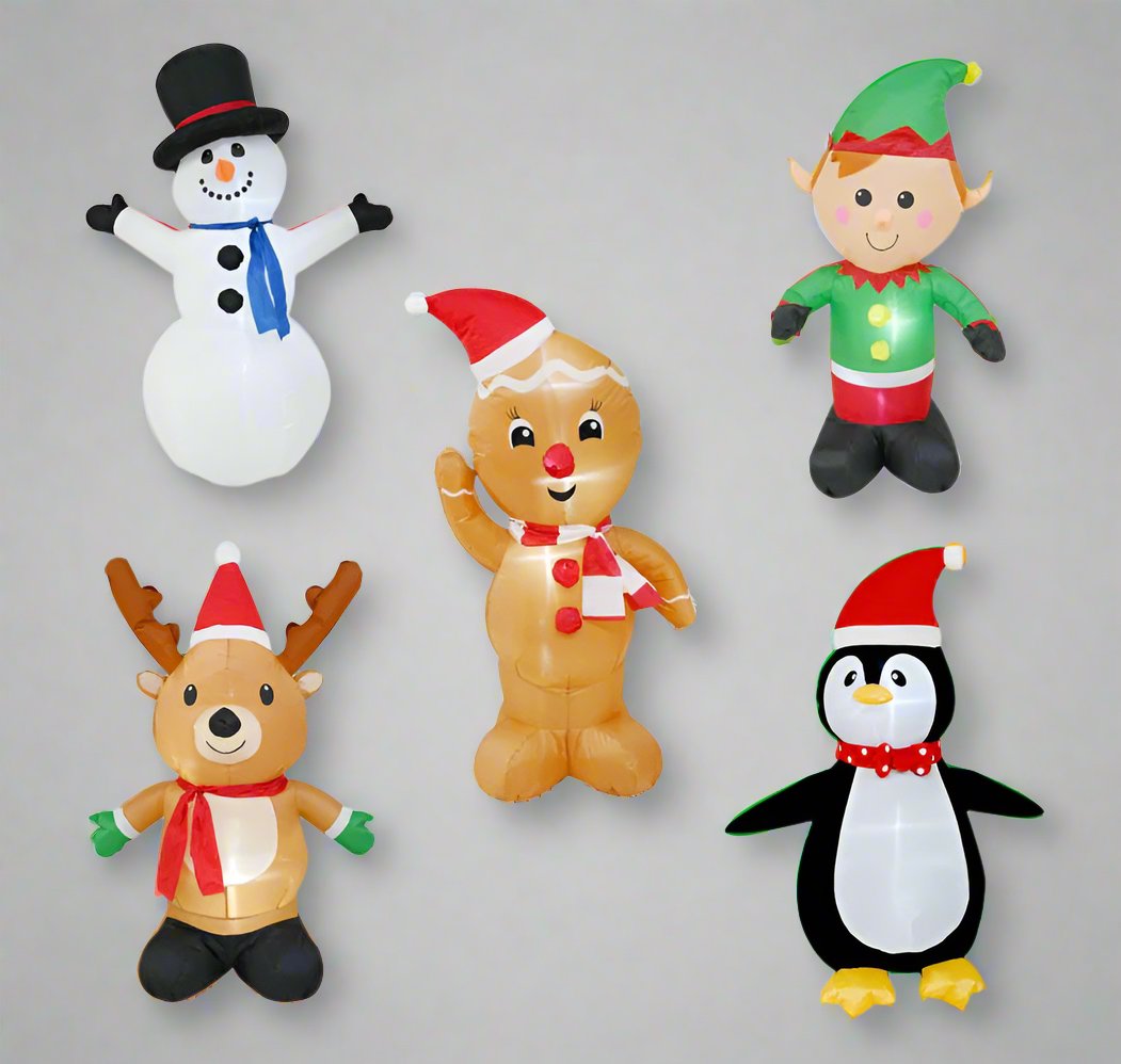 Festive 120cm Inflatable Christmas Snowman Decoration
