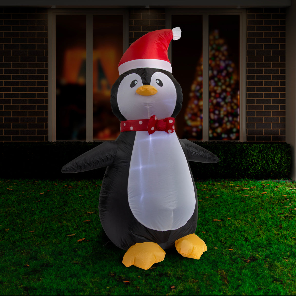 Festive 120cm Inflatable Christmas Snowman Decoration