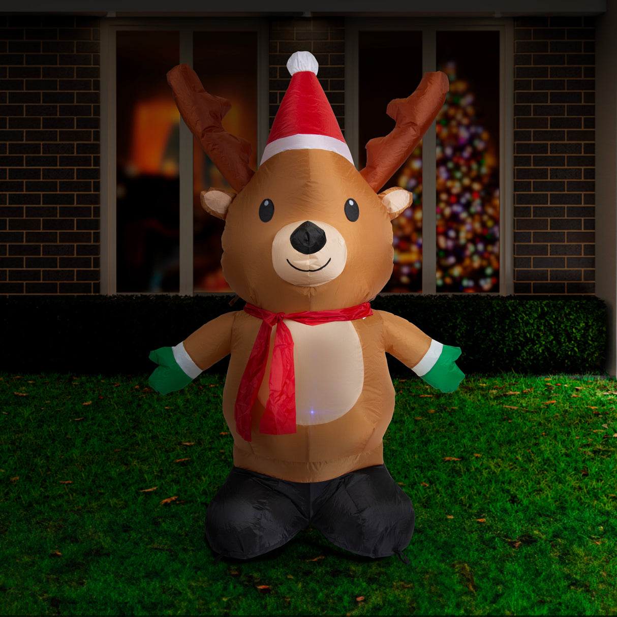 Festive 120cm Inflatable Christmas Snowman Decoration