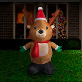 Festive 120cm Inflatable Christmas Snowman Decoration - Top-Down View