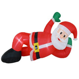 Whimsical 240cm Inflatable Santa - Relaxed Holiday Decor - Front View