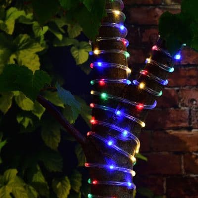 Vibrant 10 Metre Solar-Powered Multicolor Ropelight