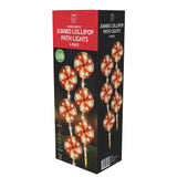 Magical Lollipop LED Pathway Light Set - 6 Illuminating Pieces - Top-Down View