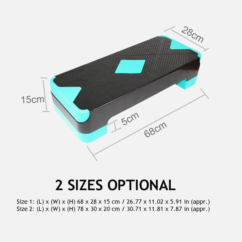 Adjustable Non-slip Aerobic Stepper for Cardio and Strength Training - 150KG Capacity