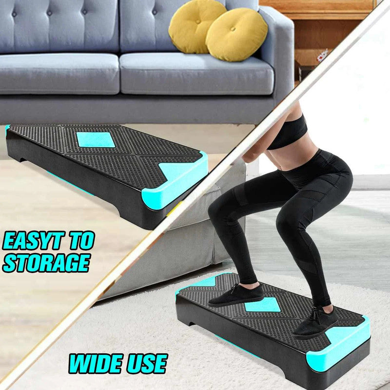 Adjustable Non-slip Aerobic Stepper for Cardio and Strength Training - 150KG Capacity