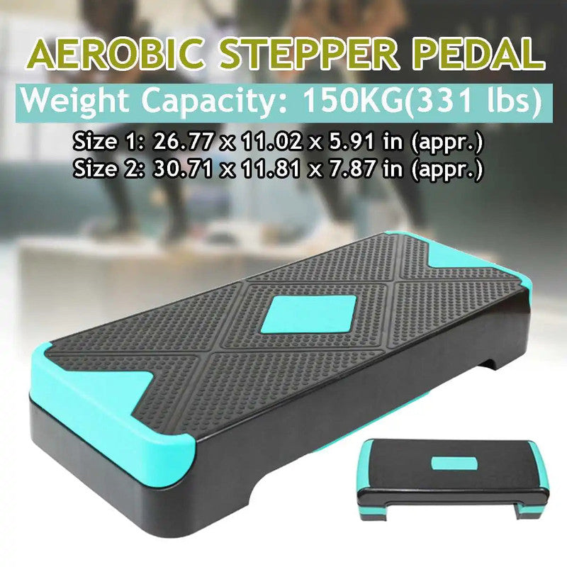 Adjustable Non-slip Aerobic Stepper for Cardio and Strength Training - 150KG Capacity
